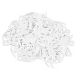 Curtain Pin Hooks, L Shaped Hangers, Durabled Ductile Build, Effortless Fit, Support in Good Position, Ideal for Drapes Showers Kitchen & More, 100 pieces Hooks, 2.8x1.2cm