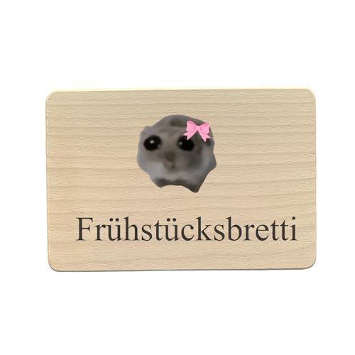 Frühstücksbretti berühmter Hamster - sad Hamster meme - bringt alle zum Lachen (Hamsti mit Schleifi)