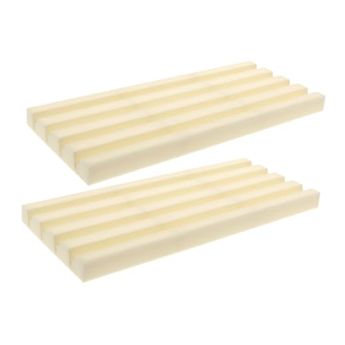 Abaodam 2 Stück Spielkarten Halterung Spielkarten-präsentationsständer Halter Für Dominospiele Domino-Halter-Organizer Domino-haltergestelle Kartenanzeigestand Spielständer Beige Plastik