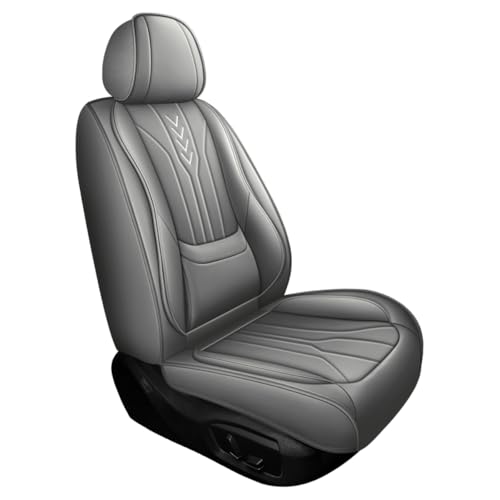 KIQOUO Autositzbezug-Set passend für BMW E39 F10 E60 F30 E46 E36 X1 E84 E90 Serie 1 E87 F20 E46 Tuning E60 X5 E53 F30 E70 Geeignet für Autositzbezüge_Grau