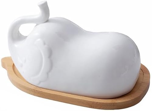 Butterdose mit Deckel für Arbeitsplatte, Porzellan-Butterbehälter, Küchen-Butterbehälter für Ost-Westküste, Butterbehälter, Butterhalter (A3)