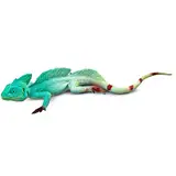 Amabro Chamäleon, Chameleon weiche Gummi Reptilienfigur, Realistische Eidechsenfiguren elastisches Gummitiere Kuscheltier Eidechsenmodell lebensechtes Reptilienspielzeug für Geburtstagsgeschenk