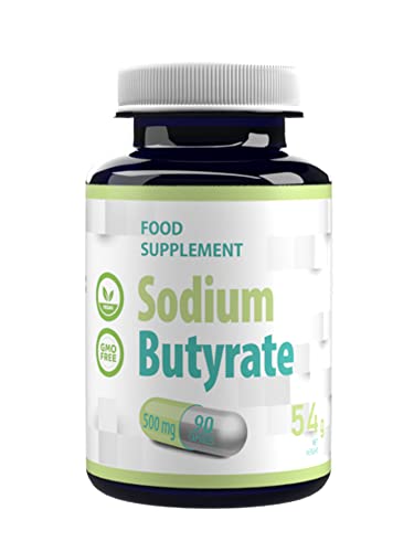 Hepatica Sodium Butyrate (Natriumbutyrat) 500mg 90 Vegan Kapseln, 385mg Butyric Acid, Laborgeprüft, Hochdosiert