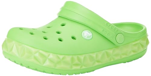 Crocs Unisex Kinder Crocband Clog K, Geo Glow Band Green Slime, 35 EU