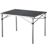 KingCamp Aluminium Klapptisch Campingtisch Falttisch Gartentisch Campingmöbel bis 80 kg belastbar für Picknick Camping Hinterhof Party, 107 × 70 × 70 cm