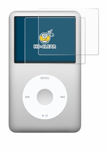 BROTECT (2 Stück Schutzfolie für iPod classic Gen 5-7 Displayschutz Folie Ultra-Klar