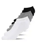 Snocks Herren & Damen Sneaker Socken (6x Paar) Lange Haltbarkeit Dank Bester Qualität 2x Schwarz + 2x Weiß + 2x Grau, 43 - 46