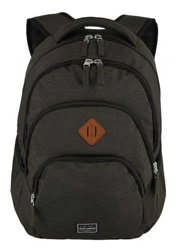 travelite Handgepäck Rucksack, Laptop Rucksack 15,6 Zoll, BASICS, Daypack, Tagesrucksack mit vielen Fächern, 45 cm, 22 Liter