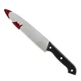 W WIDMANN MILANO Party Fashion 09653 - Blutiges Messer, ca. 30 cm, Waffe, Psychopath, Mottoparty, Karneval, Halloween