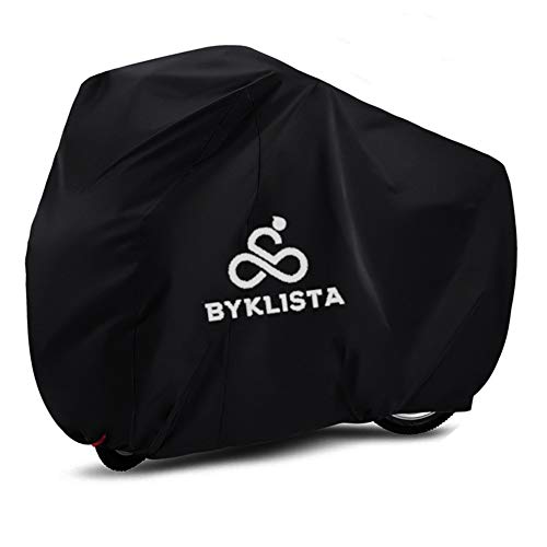 BYKLISTA Fahrradabdeckung wasserdicht Fahrradgarage aus reißfestem Oxford-Gewebe - Fahrradplane passt auch für E-Bikes - Fahrradschutzhülle extra verschweißte Innennähte & hoher UV-Schutz