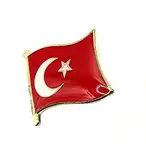 SNS Components Anstecknadel, Rot, Metall, Emaille, Landesflagge Türkei