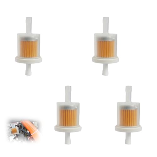 4er Set Benzinfilter 8mm,Universeller Kraftstofffilter für Motorrad,Rasenmäher,Roller und Rasentraktor Benzinfilter,Mehrweg Transparenter Hochleistungsfilter mit Hoher Dichte,Kompatibel Benzin&Diesel