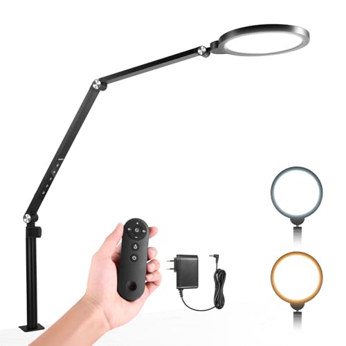 NEEWER Basis 18W 7" Tisch Ringlicht für Streaming Videokonferen Beleuchtung, 3000–6500K dimmbares Vollbild LED Kreislicht mit Gelenkarm und C Klemme für Telefon/Computer Zoom Anrufaufzeichnung, R18