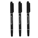 Markierungsmarkierungsschreiberstift, Tattoo Marker Stift 3pcs 5,39 Zoll wasserdichtes Hautmarkierungsstifte feiner Point Body Tintenstift Doppelkopf Tattoo Marker Pen einfach zu färben Schwarz