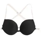 BH Durchsichtige Träger Rücken Brüste Umständehalber Abzugeben Sexy Schöne Dessous für Damen bequemes Sammeln Grilles Dessous Nüsse Sind Remix BH Rücken Transparente BH Durchsichtig (Black, S)