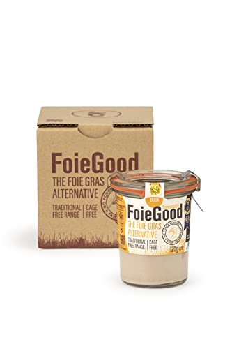 FoieGood - Entenaufstrich - Entenleberpastete - Geeignet als Vorspeise - Geschmeidig und Cremig - Ohne Zwangsernährung - 120 g Glasbehälter