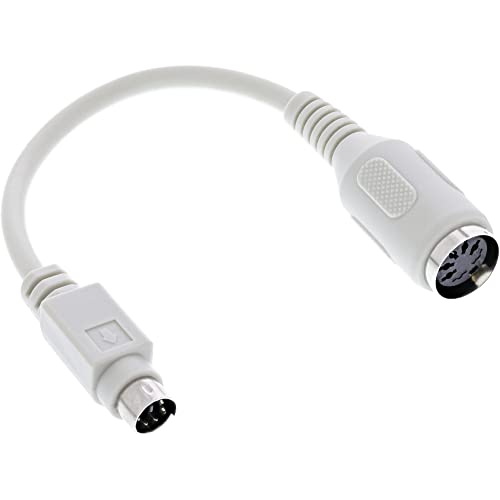 InLine 39340 Tastatur-Adapterkabel, 5pol DIN-Buchse an PS/2-Stecker, Länge: ca. 10cm