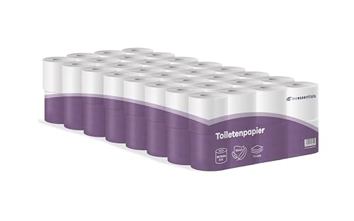 Inoverse Toilettenpapier 64 Rollen, Klopapier 3-lagig, 150 Blätter pro Rolle Wc papier, Weich und Stark Klopapier, 100% Zellstoff Toilet Paper, Grosspackung, 1 Pack(64 Rollen/1-er Pack)