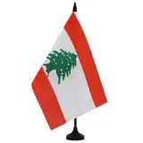 AZ FLAG - Tischflagge Libanon - 21x14 cm - Libanesische Tischfahne 14 x 21 Cm - Flaggen