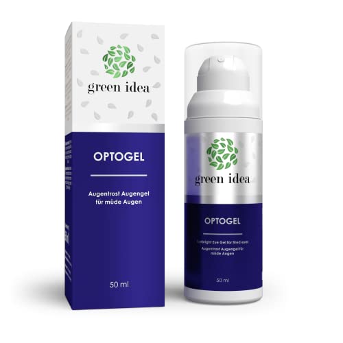 green idea - OPTOGEL | Augengel mit Augentrost und Odermennig für müde und brennende Augen| gereizte und gestresste Augen| augengel trockene augen, mit Pantenol | erfrischendes augengel 50ml