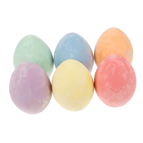 Lurrose 6pcs Eier Geformt Tafel Kreiden Malerei Kreiden auf Tafel für