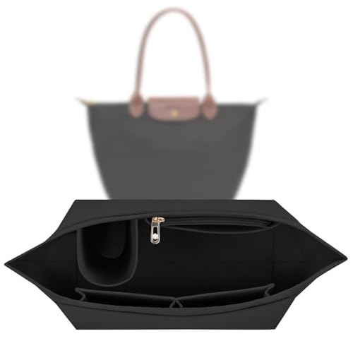 Organizer für Longchamp Tasche,Taschen Organizer für Longchamp M,Organizer für Longchamp Le Pliage M,Purse Organizer, Multi-Pocket Felt Handbag Organizer for Insert Wallet Organizer for Longchamp