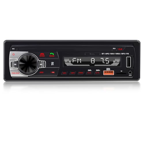NHOPEEW Bluetooth Stereo Car Stereo mit FM/TF/USB/EQ/AUX-in, 1 din Autoradio mit Fernbedienung
