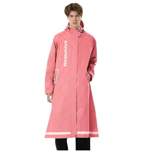 Gsheocm Regenjacke Damen Regenmantel Unisex Lang Regencape Mit Kapuze Wasserdichter Atmungsaktiv Fahrradjacke Winddichter Wanderjacke Kapuzenjacke Radfahren Fahrrad Trenchcoat