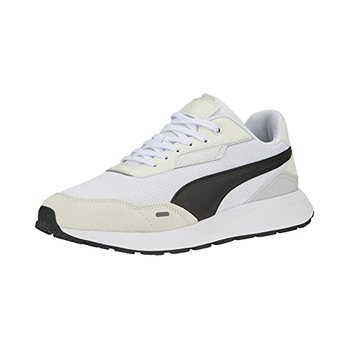 PUMA Herren Runtamed Plus Sneaker, White Black-Frosted Ivory, 38.5 EU