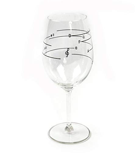 Donkey Products - Glass of Music | Cooles Weinglas mit Tonleiter - bringt dein Glas zum singen - 540ml