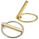 AOEVUIR 2 Pcs Klappstecker Klappsplinte mit Ring 8mm x 40 mm Anhängerstifte Sortimentskit für Boot Kajak Anhänger Traktorwagen Pferdetransporter