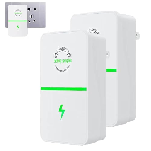 Dpptgh Energiesparstecker zur Reduzierung der Stromrechnung, Stromsparbox, Stop Watt Smart Meter Power Saver, Haushalts-Stabilspannungsgerät mit Schutz, 30k, 90V-250V(2PCS)