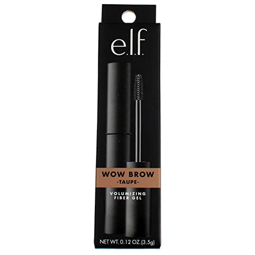 e.l.f. Wow Brow Gel, Volumengebendes, Aufbaubares Wachs-Gel-Hybrid Für Volle, Voluminös Aussehende Augenbrauen, Vegan & Tierversuchsfrei, Taupe, 3,5 g