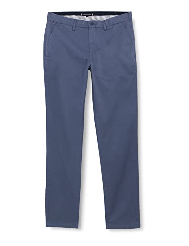 Tommy Hilfiger Herren Hose Denton Chino 1985 Pima Cotton Chino, Blau (Faded Indigo), 40W / 29L