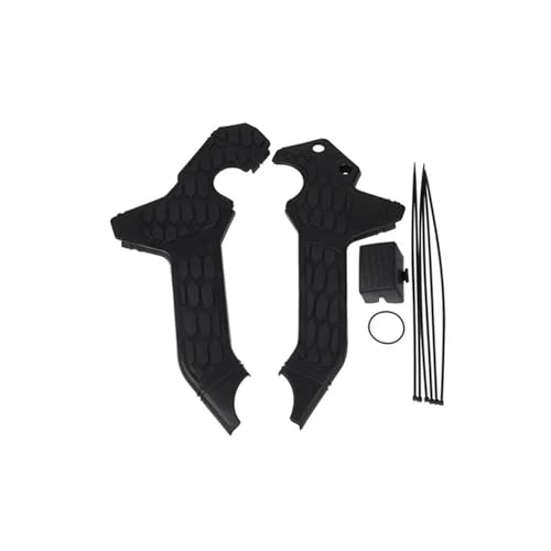 POMPOMPUR Motorradzubehör Für CRF300L CRF 300L CRF 300 L CRF300 L Rahmenschutz Seitenschutzabdeckung Verkleidungsschutzplatte Motorrad Spoiler Flügel(Schwarz)