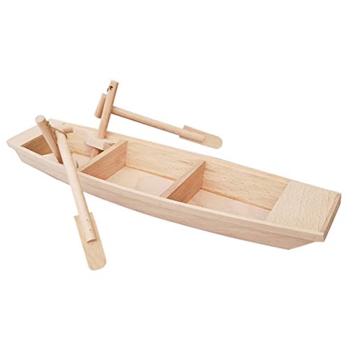 EXCEART DIY Holz Boot Modell Holz Segelboot Handwerk kleines Modell Angeln Boot Schiff Dekorieren 1 Stück