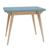 Ragaba Esstisch Envelope, ausklappbar B90/130 x H76 x T65 cm, für 4 bis 6 Personen, mit einem Fach 84 x 46 x 7 cm unter der Tischplatte, FSC-Holz, ideal für Küche oder Esszimmer