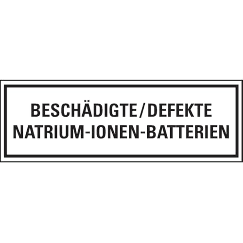 Dreifke® Verpackungszeichen Beschädigte/Defekte Natrium..., deutsch, seewasserbeständig, 500/Rolle
