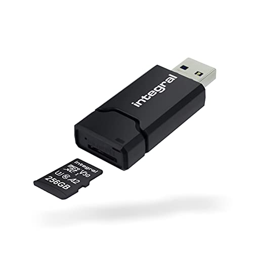 Integral Micro SD USB3.0 Speicherkarten-Lesegerät - Bis zu 170MB/s Lese- und 130MB/s Schreibgeschwindigkeit, kompakt & ultraflach und kompatibel mit Micro SD, microSDHC & microSDXC