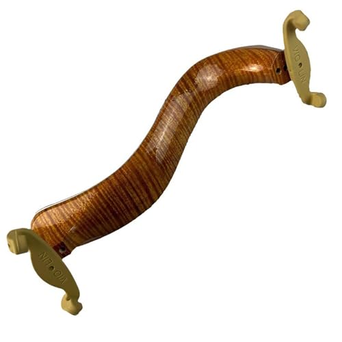 Violine auf der Schulter, Schulterstütze for Violine mit Holzmaserung, Kinnhalter for Violine(4/4 3/4)