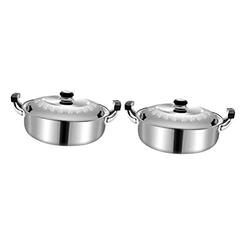 COLLBATH 2 Stück Hot Pot Mit Doppeltem Geschmack Hot Pot-teiler Elektrischer Suppentopf Im Mongolischen Stil Edelstahl Leicht Zu Reinigen Für Das Kochen Im Innenbereich