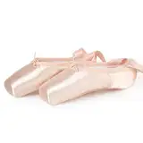 Spitzenschuhe Rosa Ballettschuhe Professionell Tanzschuhe mit Spitzenschoner und genähtes Band für Damen/Mädchen (Bitte wählen Sie eine Nummer größer) 37