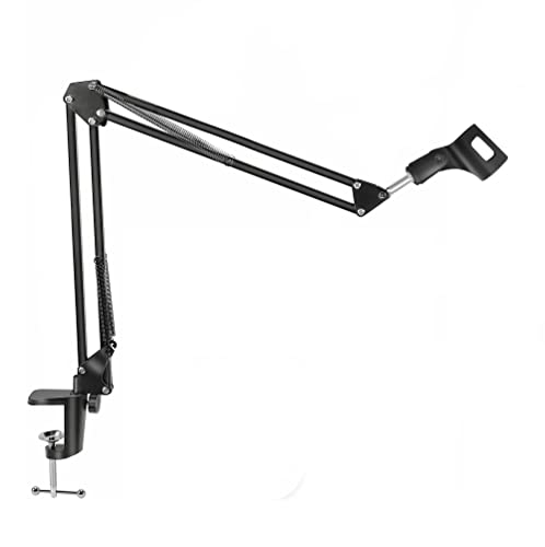 Micfuns Verstellbarer Mikrofonständer Professioneller Mikrofonhalter mit Spinne und Adapter für Studioprogrammaufnahmen Rundfunk TV-Sender Kompatibel mit Blue Yeti Mikrofon