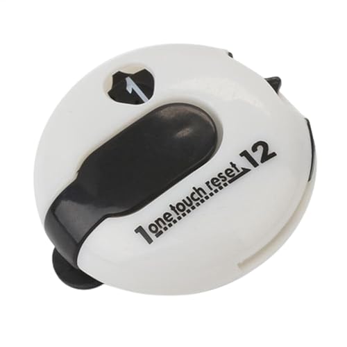 Golf-Score-Zähler - Handlicher Golfzähler Bis Zu 12 Schüsse | Kompaktes Golfzubehör Für Outdoor-Sport, Idealer Handballenzähler Für Golfrunden, Leicht Zu Tragen, Schwarz/Weiß Für Stricken & Golf