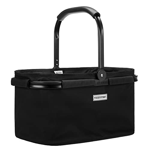 anndora Einkaufskorb FULL BLACK 22 Liter Picknickkorb - Schwarz