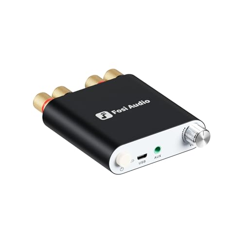 Fosi Audio ZK-1002D Mini Verstärker Bluetooth, 100W×2 Mini HiFi Verstärker 2.0 Kanal mit Bluetooth/USB/AUX-Eingängen, PC Audio Verstärker für Passive Lautsprecher/PC/Tablet