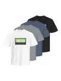 JACK&JONES JUNIOR Jcologan Sommer Print Teecrew 4Pk Mp Jnr