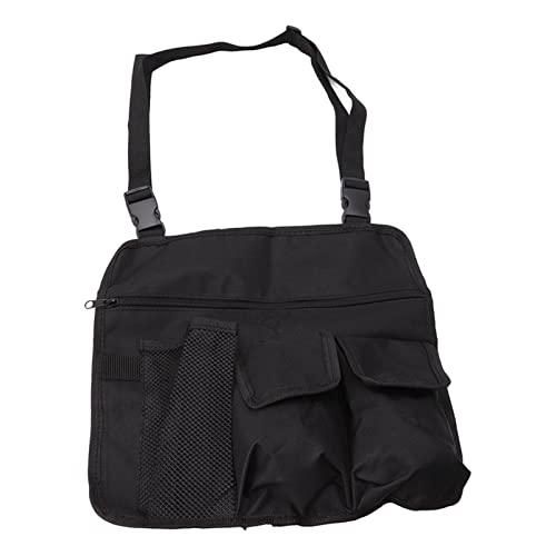 HUAOSN Strandkorb Armlehnentasche, wasserdichte Strandkorb Hängeaufbewahrungstasche, Snack Tasche, Klappbarer Campingstuhl Caddy für Outdoor Aktivitäten(Schwarz)