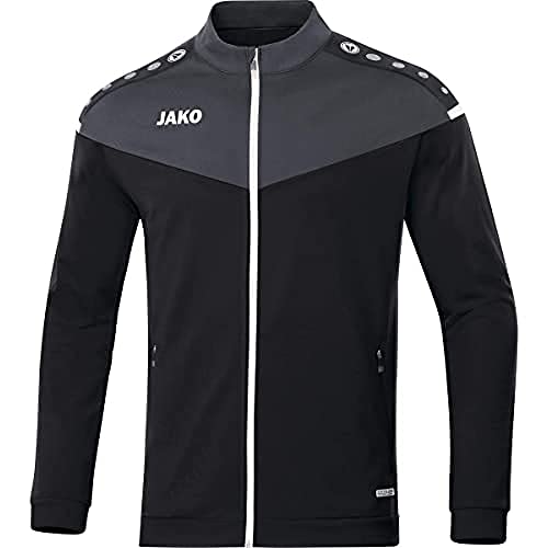 JAKO Kinder Polyesterjacke Champ 2.0, schwarz/anthrazit, 116, 9320