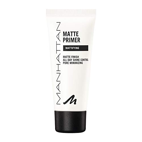 Manhattan Matte Primer, Leichter und mattierender Primer für ein makelloses Hautbild und ein Ideal mattiertes, ebenmäßi